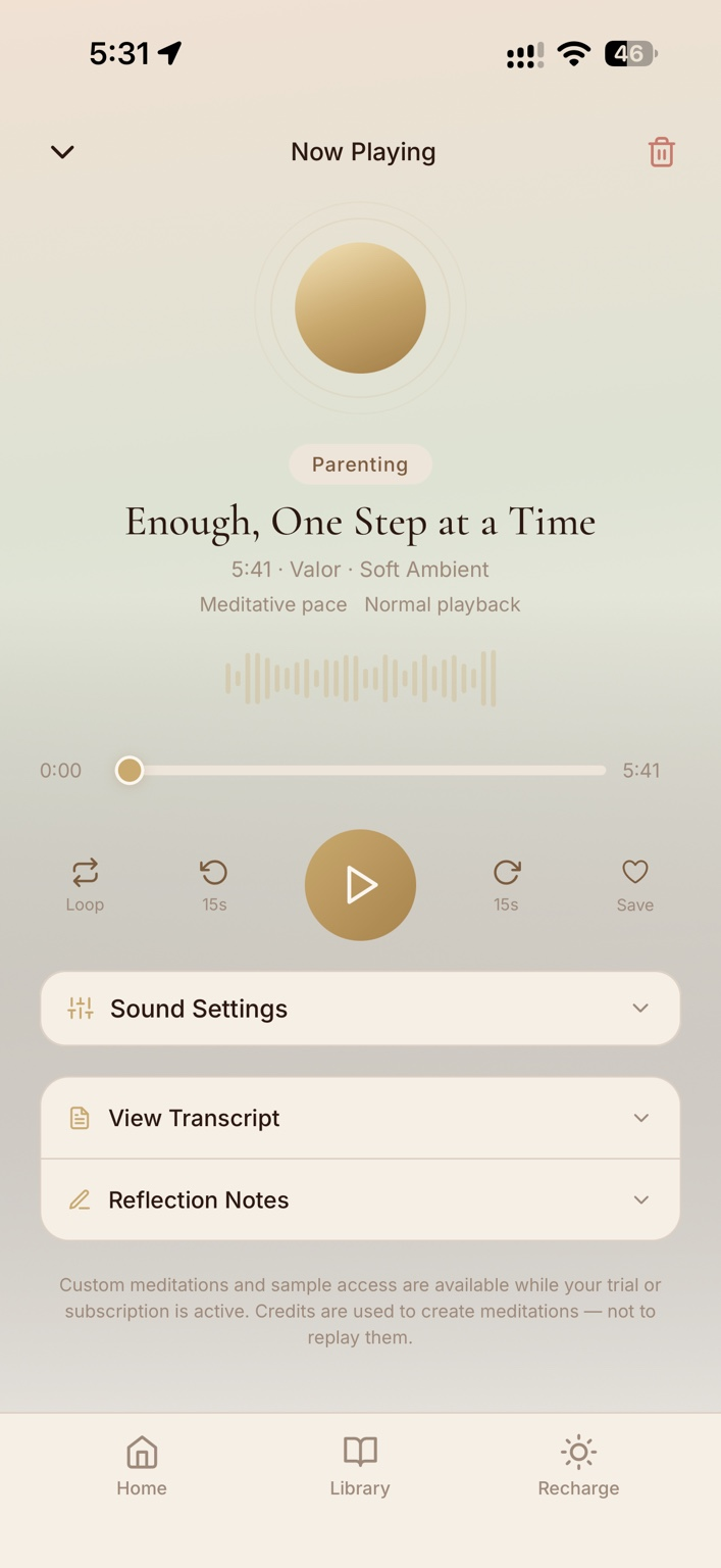 AuraRise meditation player